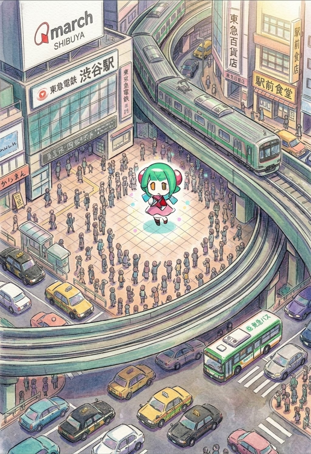駅前風景