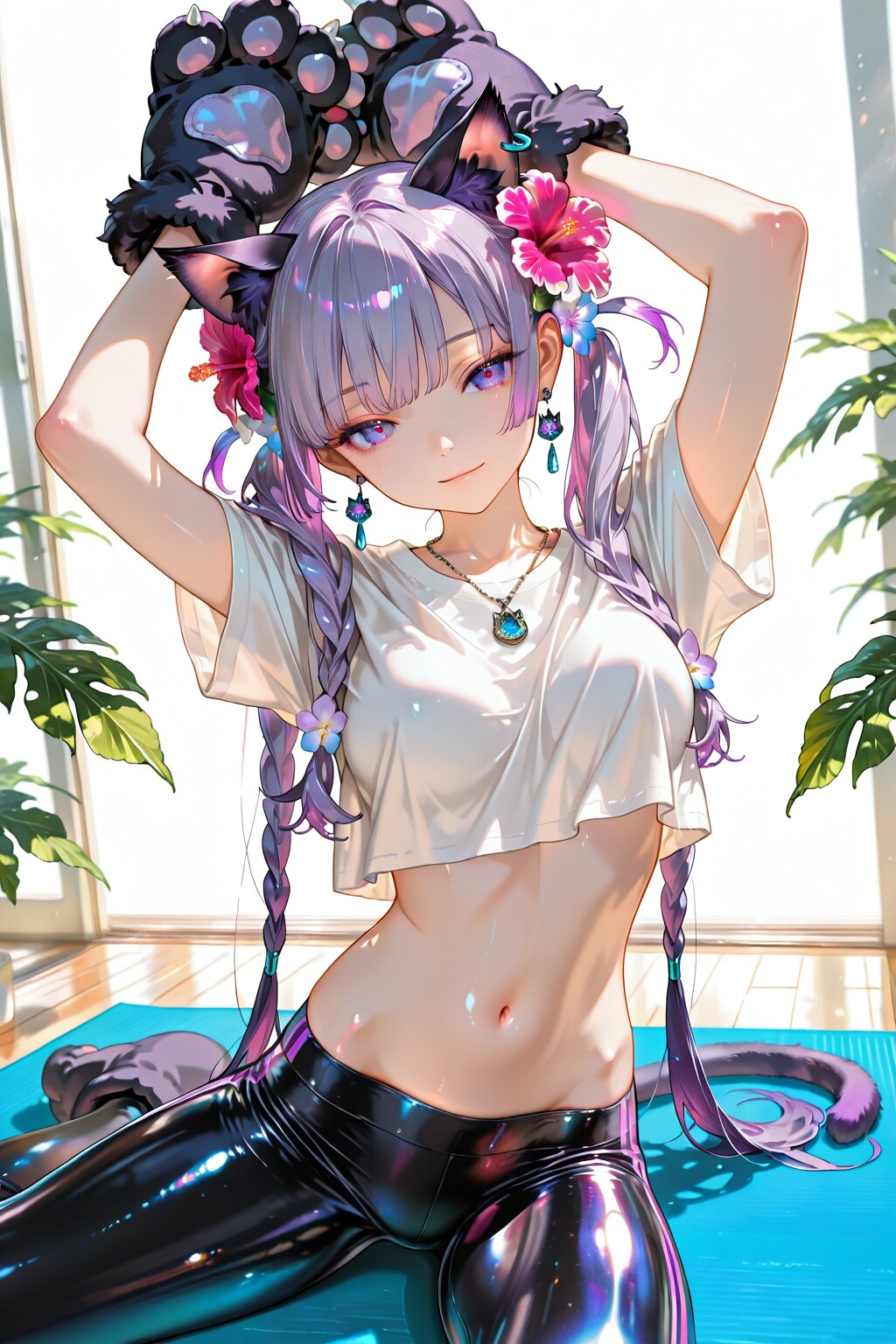 朝の日課のストレッチ(ヨガ)の絵梨奈ちゃん個人バージョン編❤️
