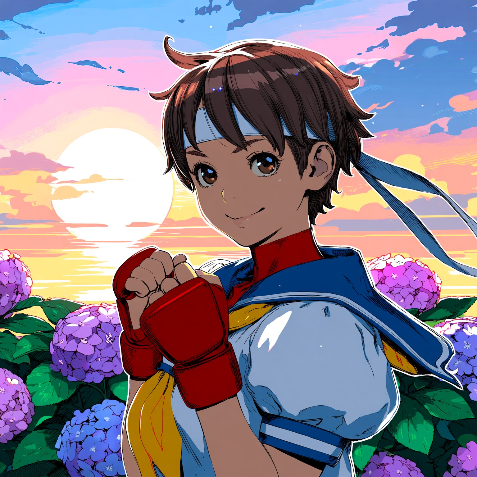 紫陽花とさくら