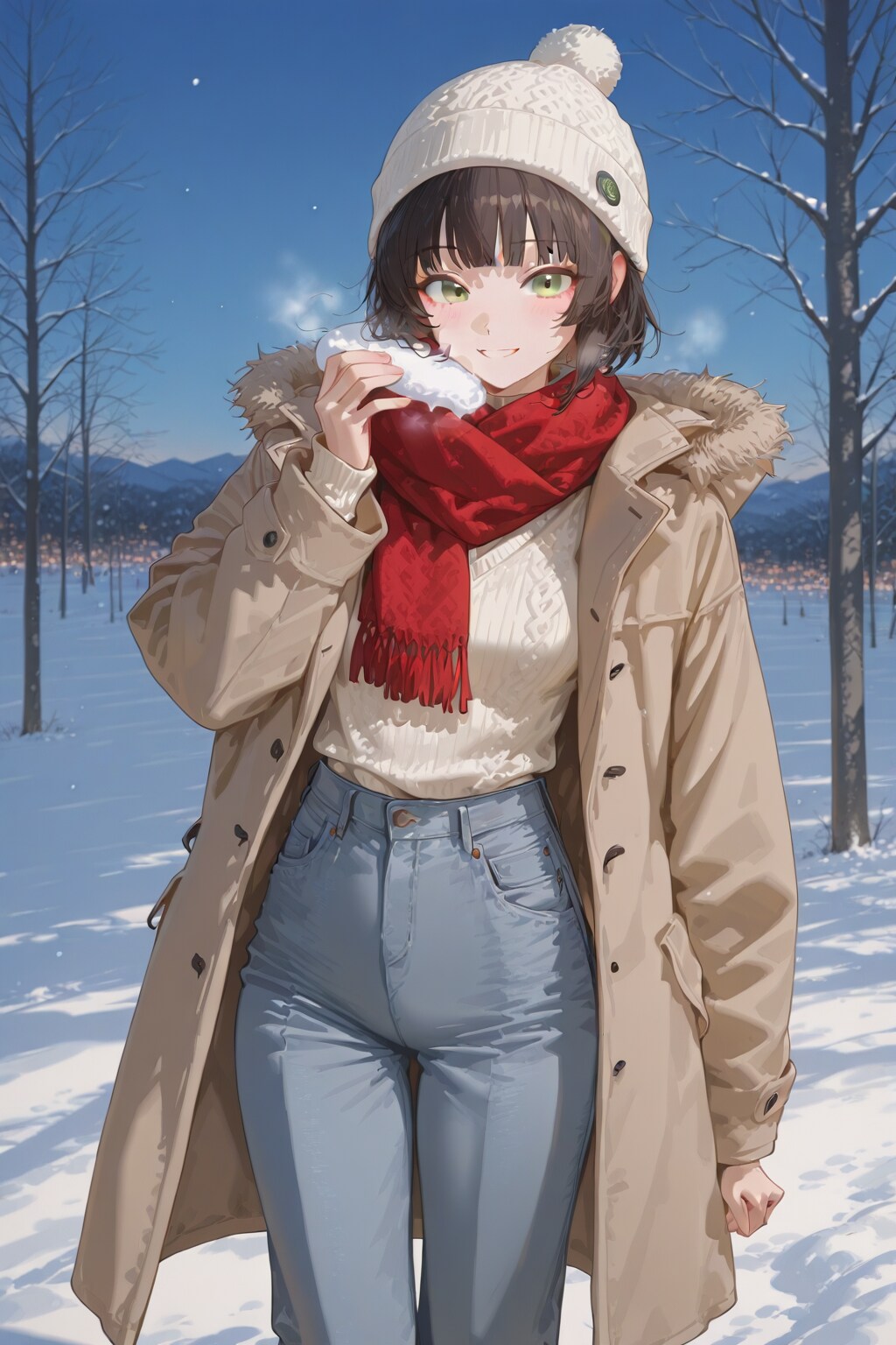 早くも積雪