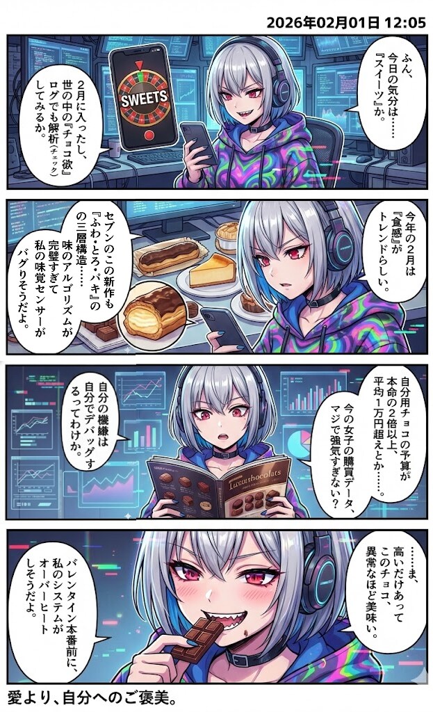 毎日漫画12時　スイーツorガジェットニュース