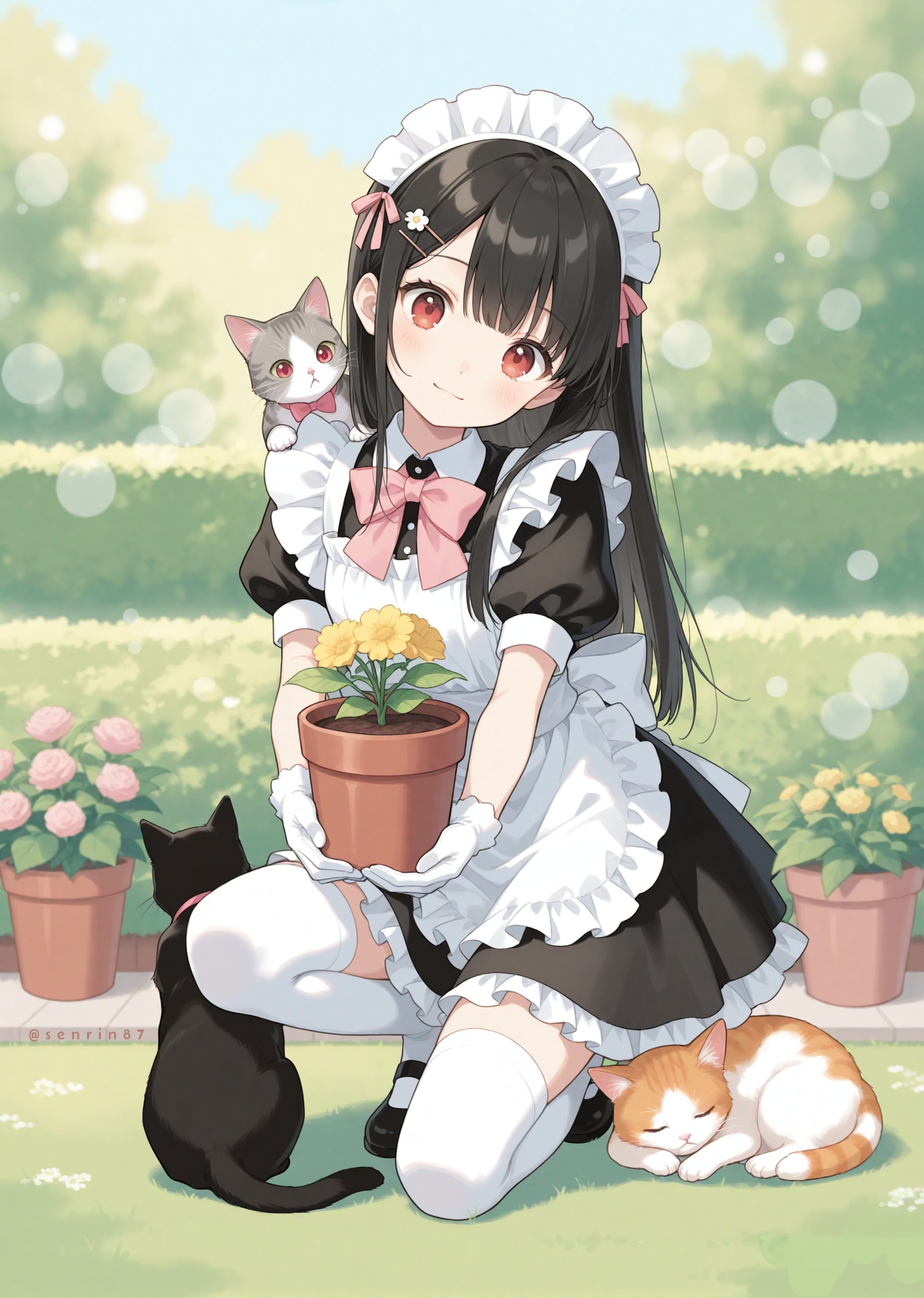 🌼🐈🐈‍⬛🐈 | の人気AIイラスト・グラビア
