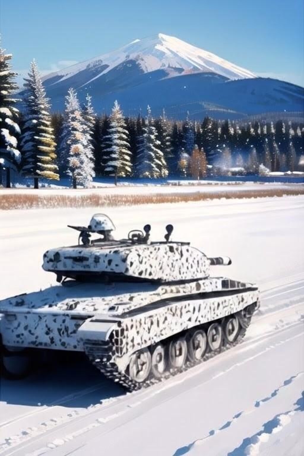 雪山風景に戦車追加（雪ノ進軍）