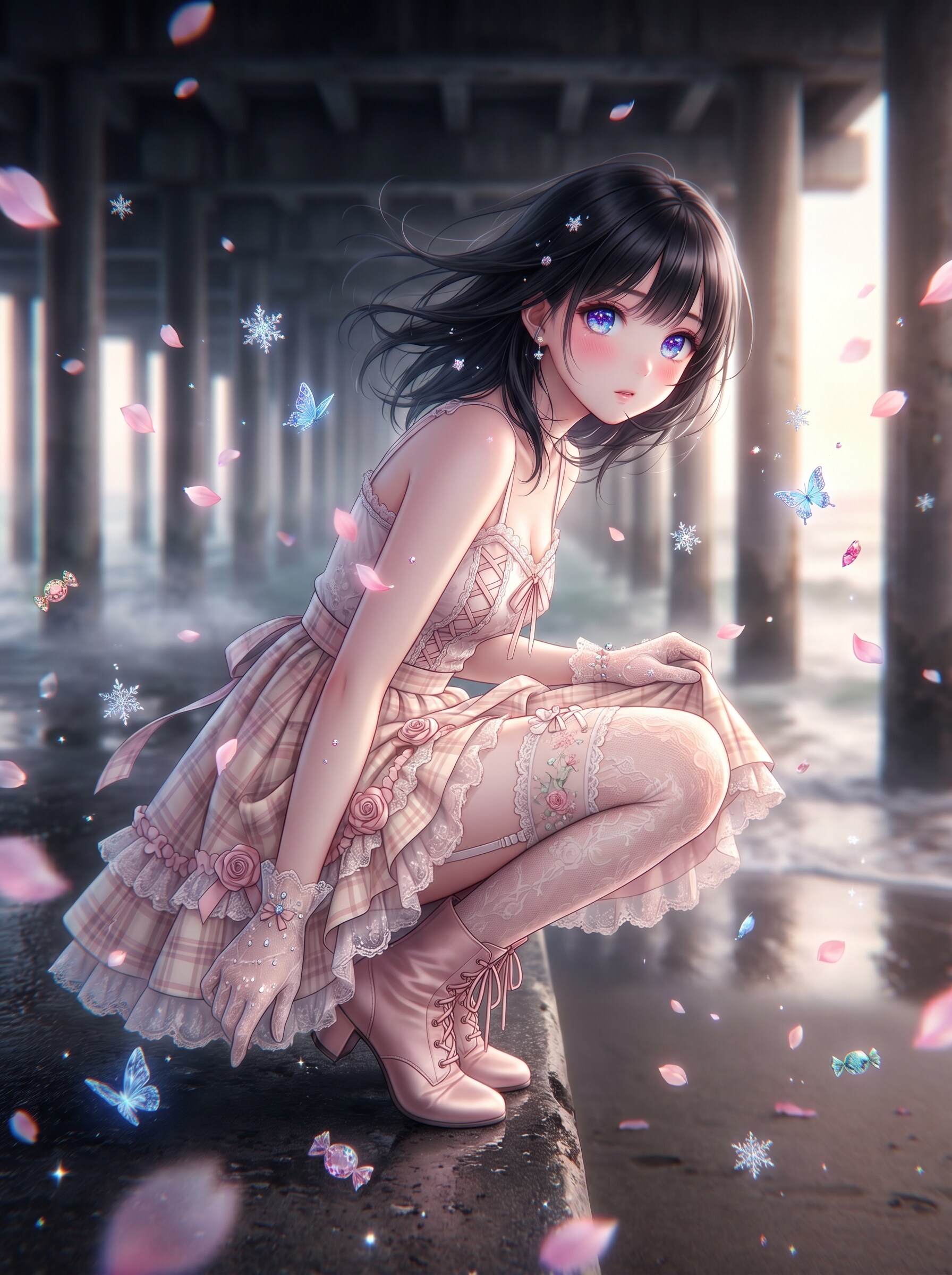 幽梁水影夢織