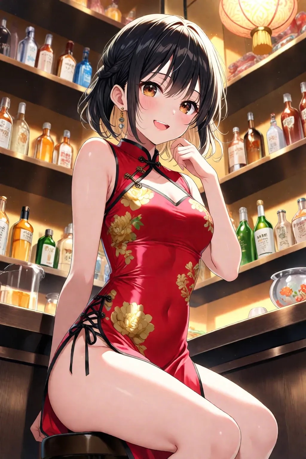 チャイナドレスの似合うきれいなお姉さん！