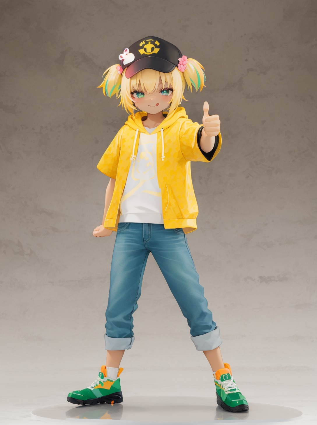 パーカーとスポーツキャップの女の子１０ | の人気AIイラスト・グラビア