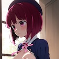 有馬かな　制服からポロリ 3枚目