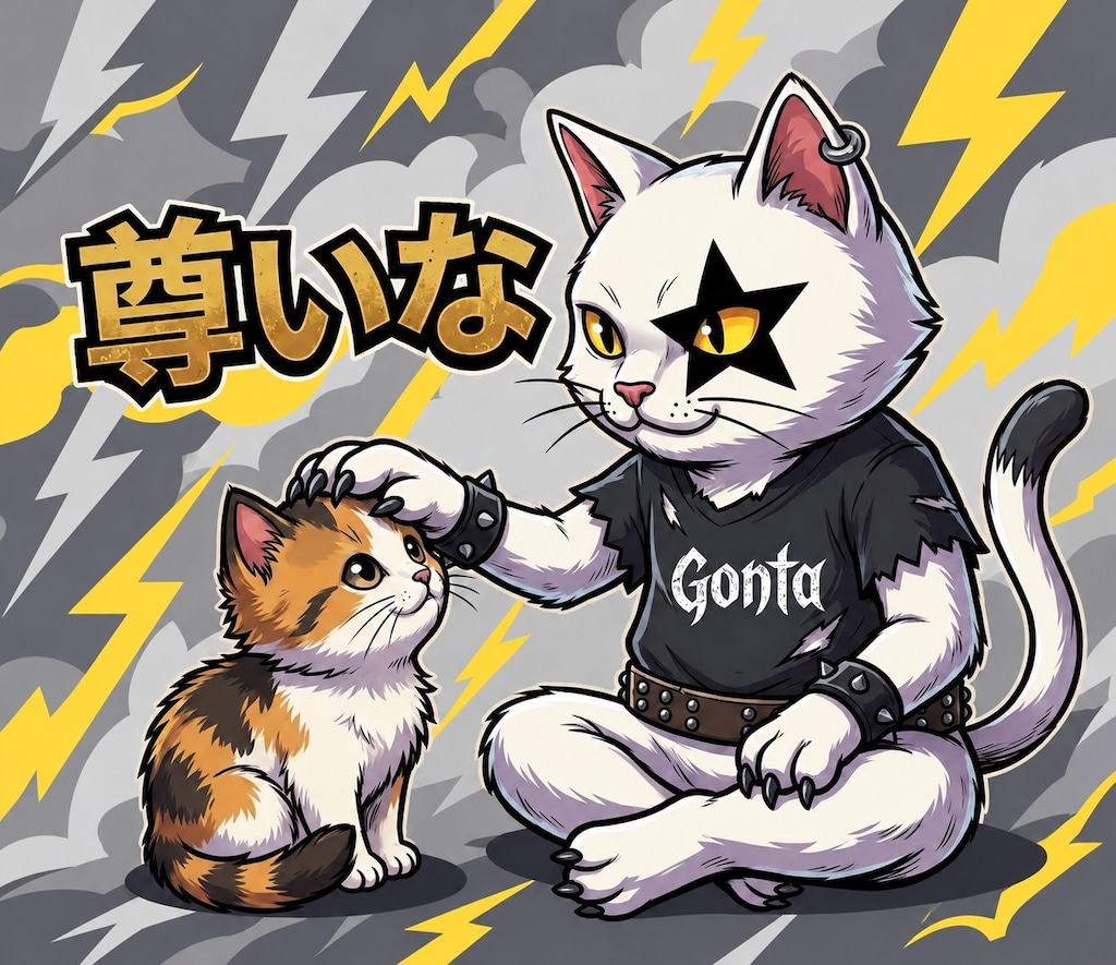 ごんたはROCKであり、猫である。（３枚）