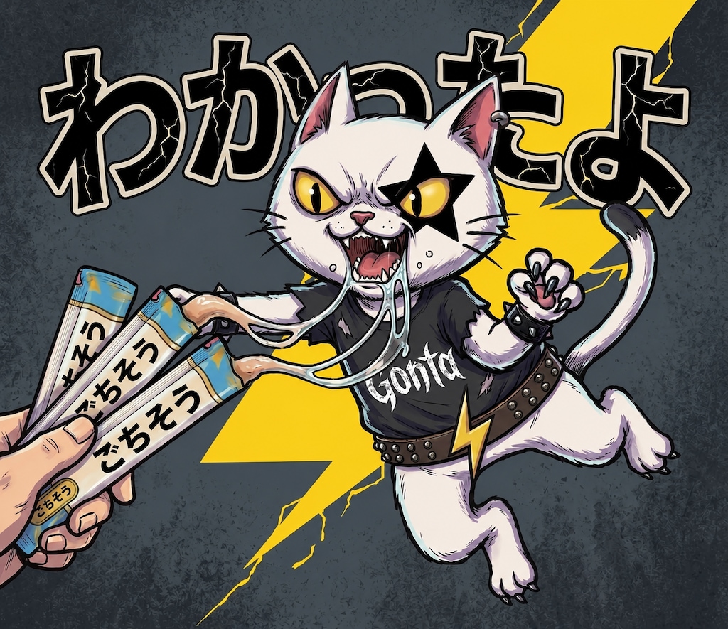 ごんたはROCKであり、猫である。（３枚）