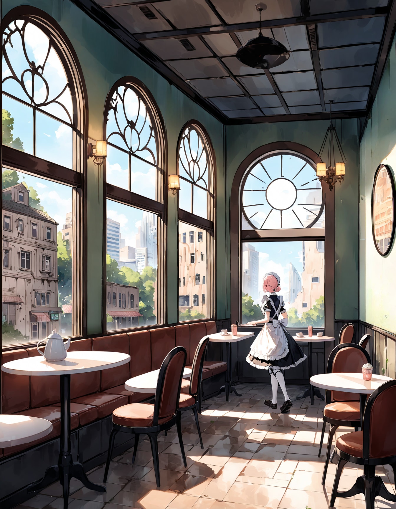 喫茶店in晴天アポカリプス | の人気AIイラスト・グラビア