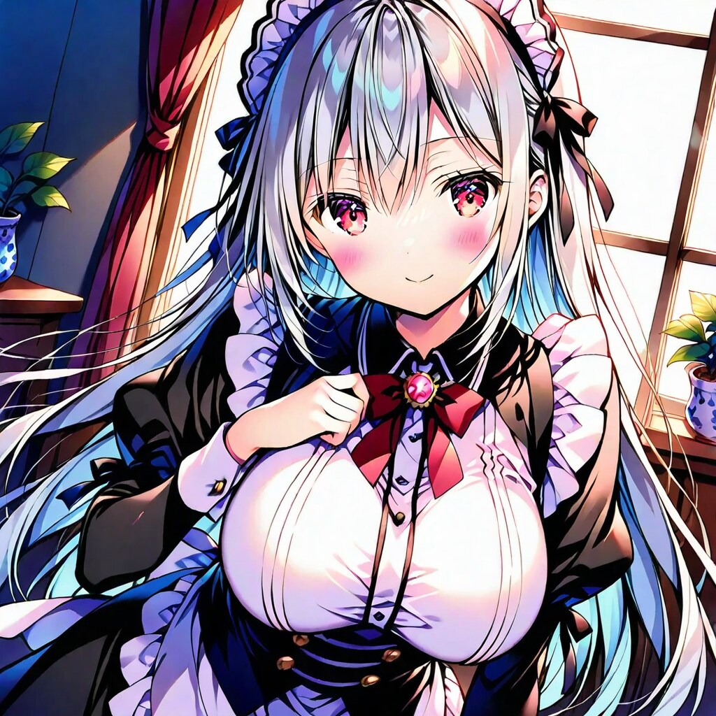 銀髪メイドさん