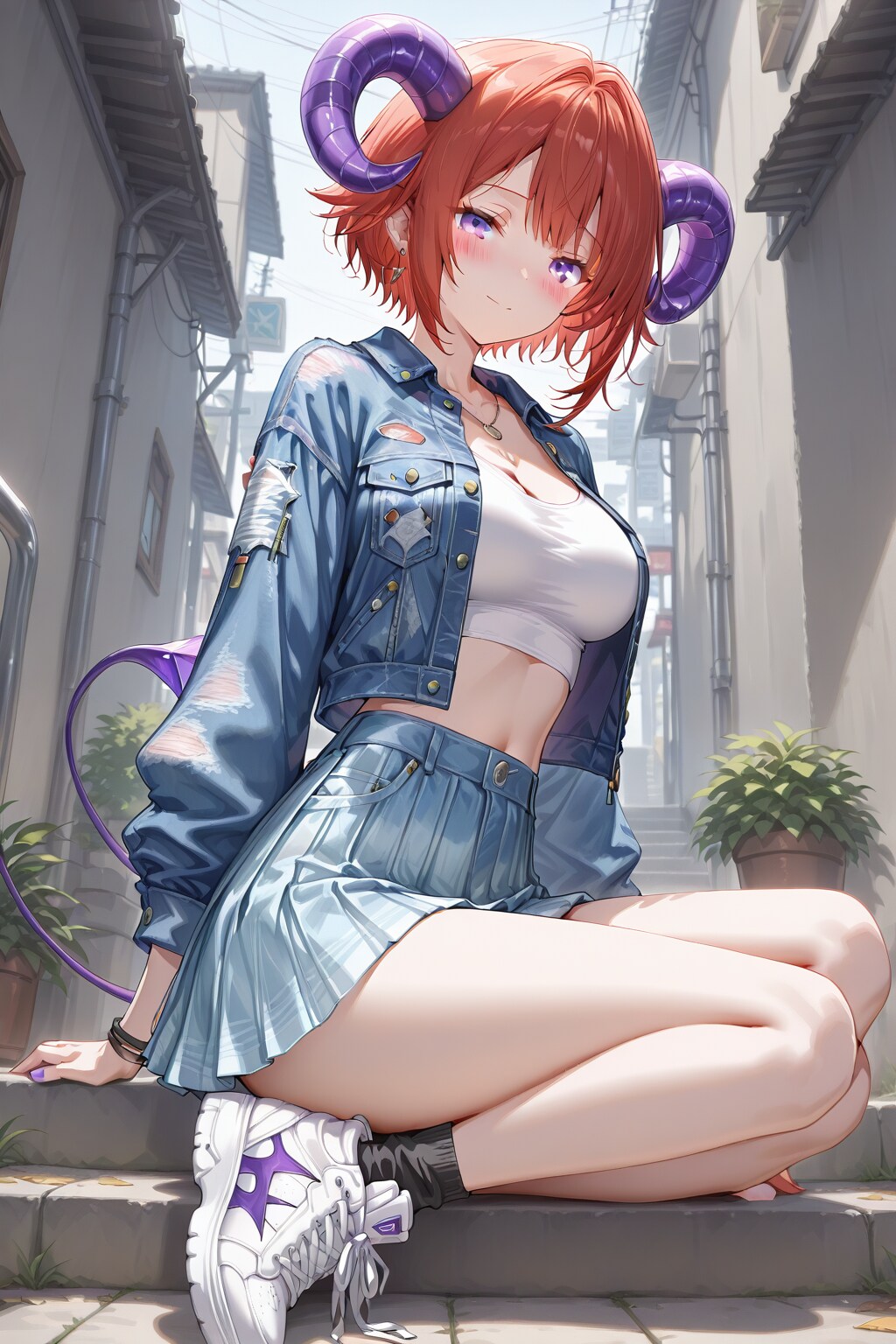 ミニスカのドラゴン娘さん