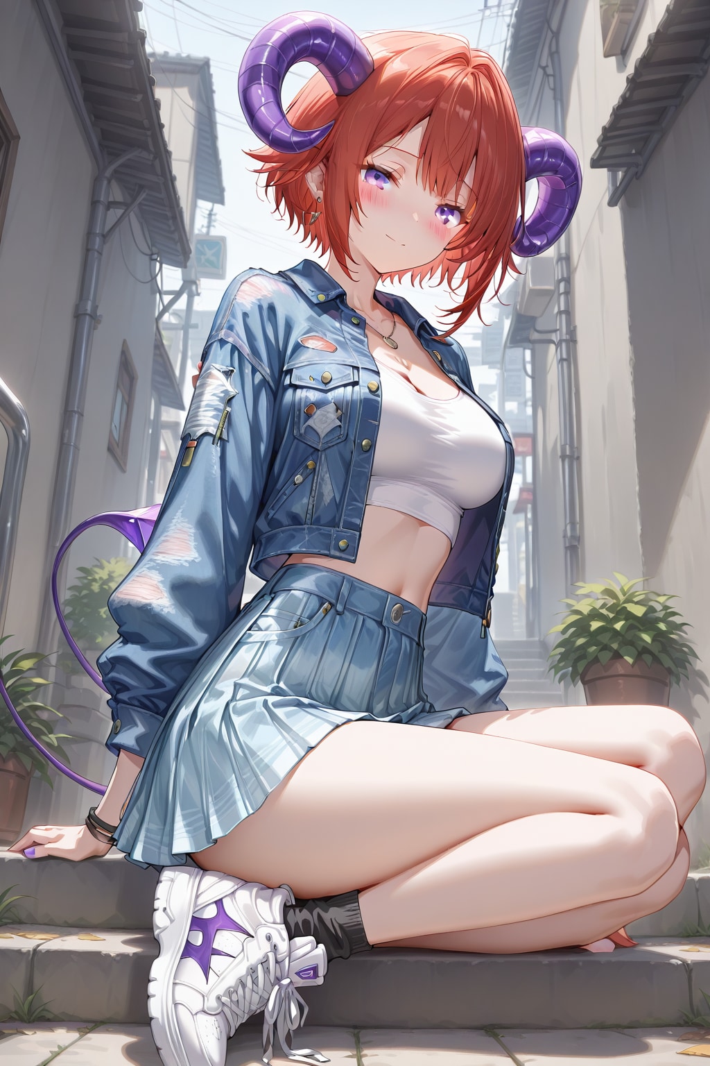 ミニスカのドラゴン娘さん