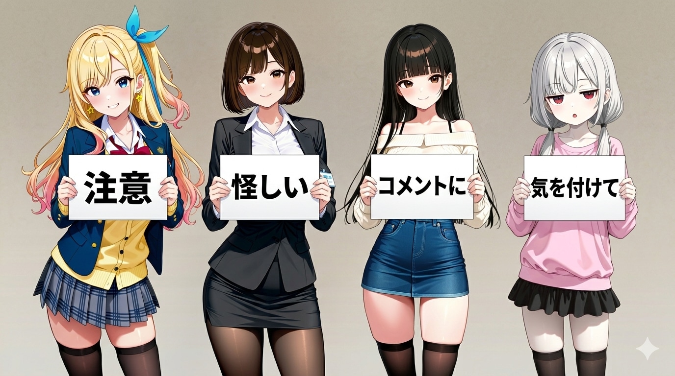 【注意喚起】怪しいコメントに気を付けて！ | の人気AIイラスト・グラビア