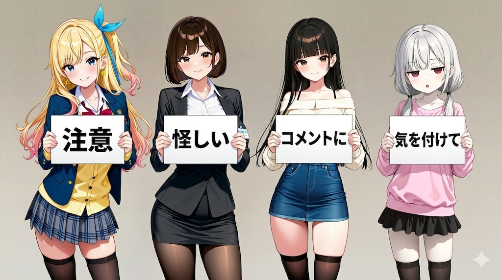 【注意喚起】怪しいコメントに気を付けて！