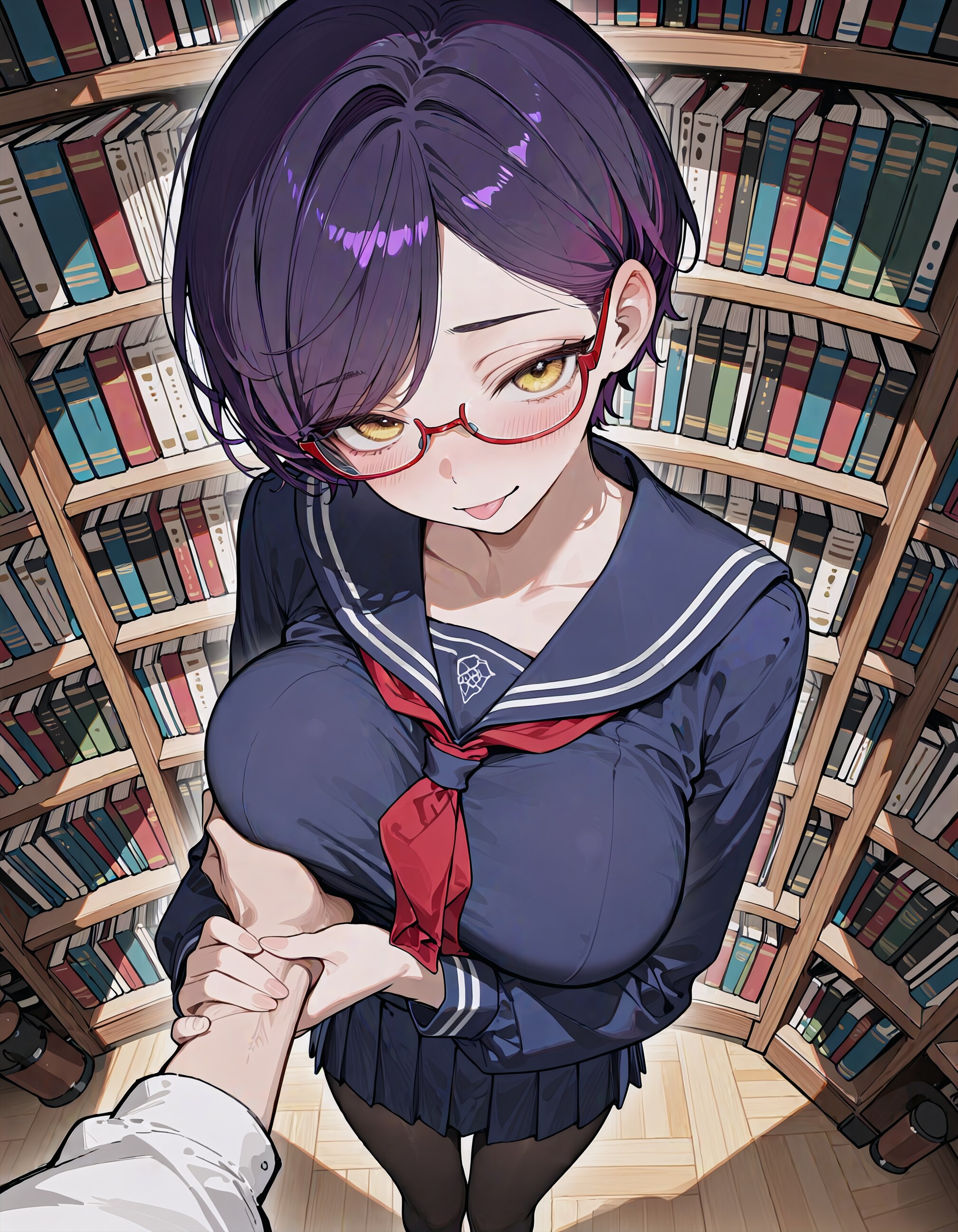 図書館って物陰多いよね