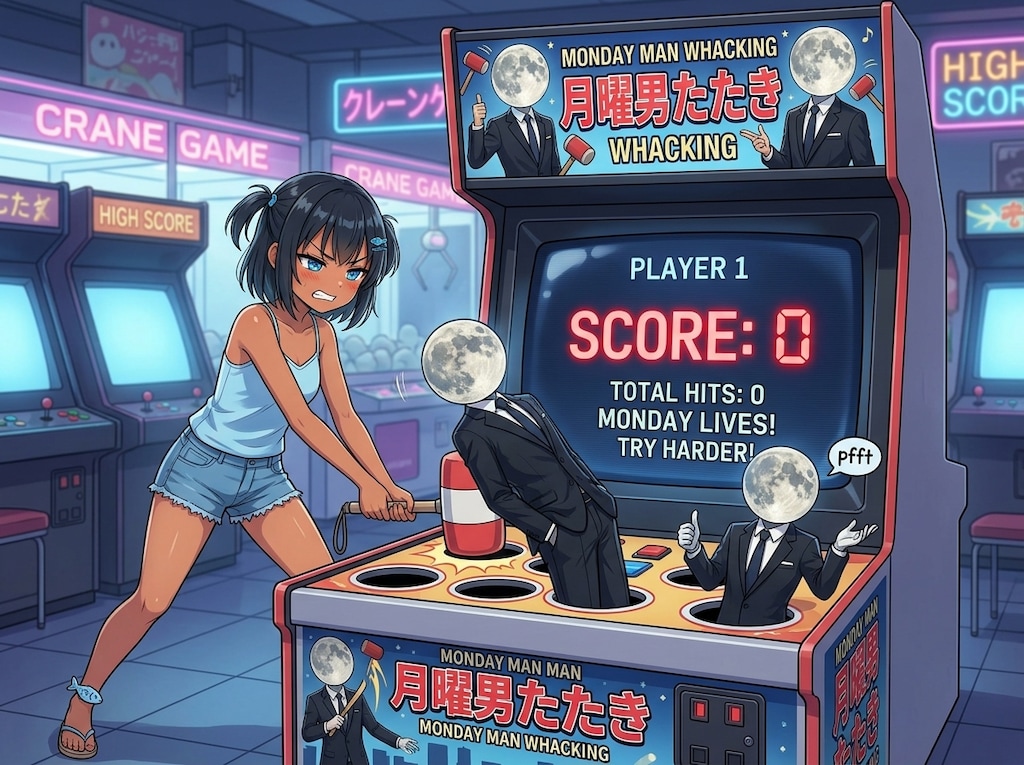 マンデーマン叩き