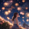 花火と少女と夏の夜 2枚目