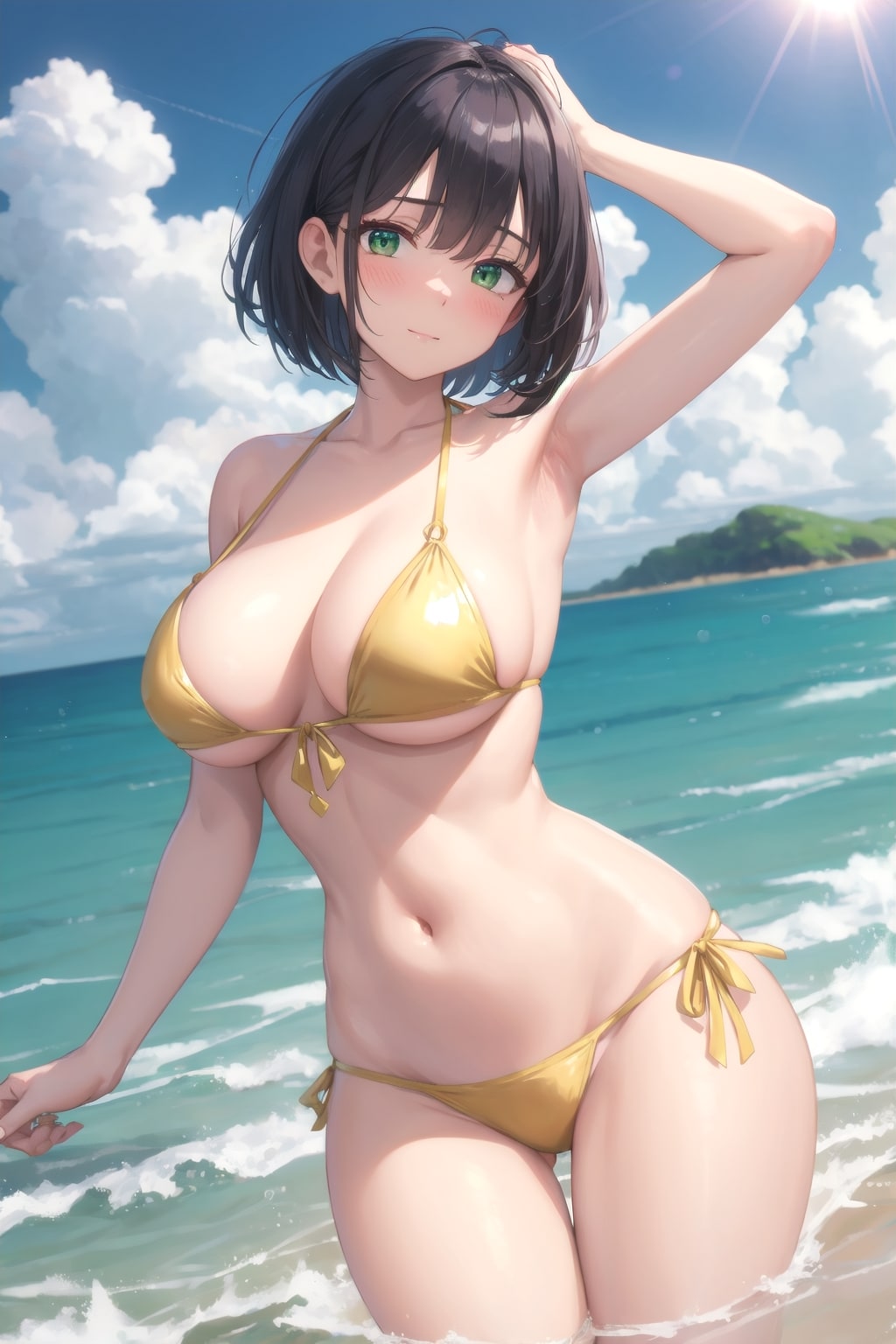 セブンイ◯ブンで金の水着売ってたから買ってみたよ💕