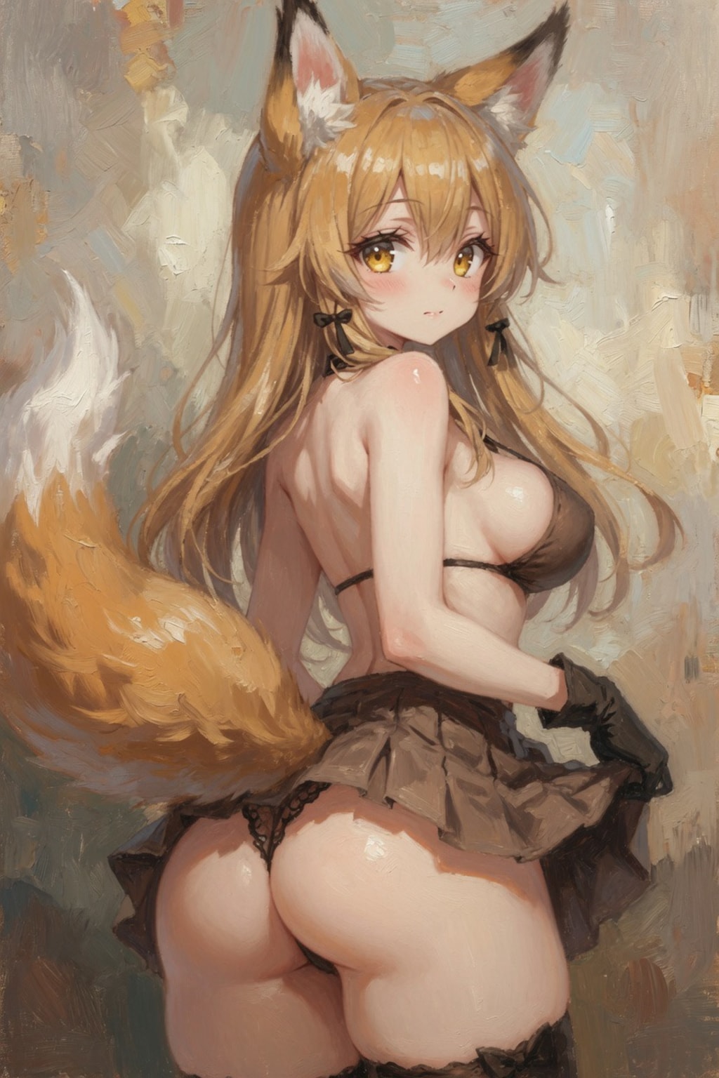 ふわふわしっぽおねえさんのパンチラ