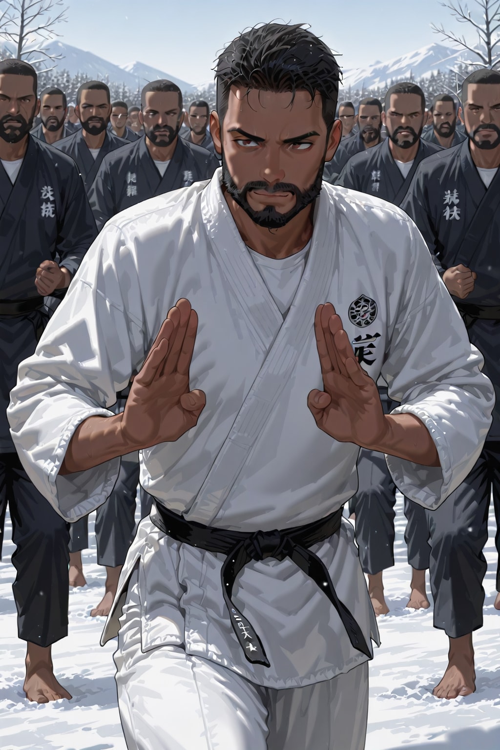 空手家達の寒稽古 | の人気AIイラスト・グラビア