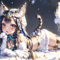 雪の中の猫神さま 4枚目