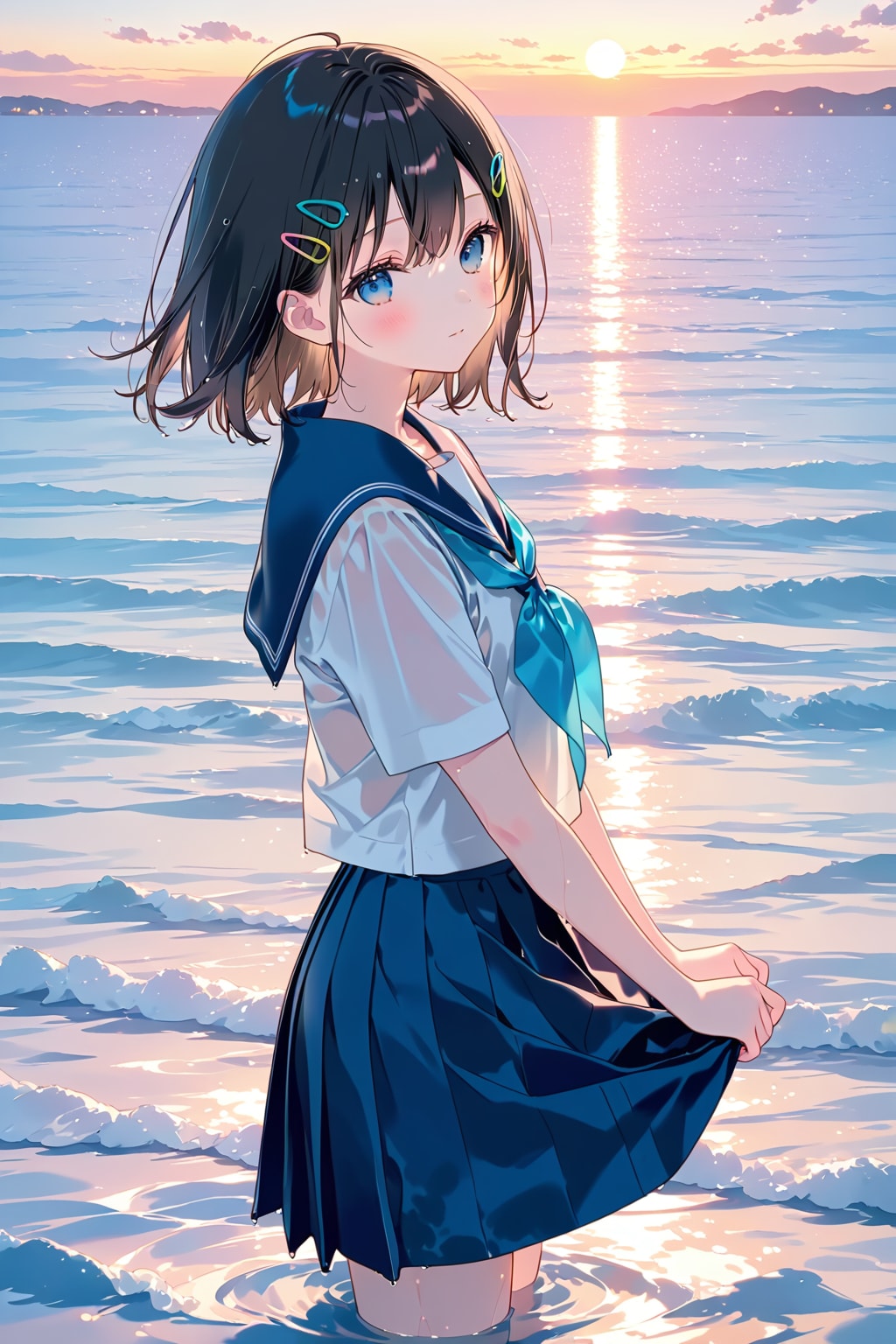 セーラー服と砂浜(LILAC)(57)