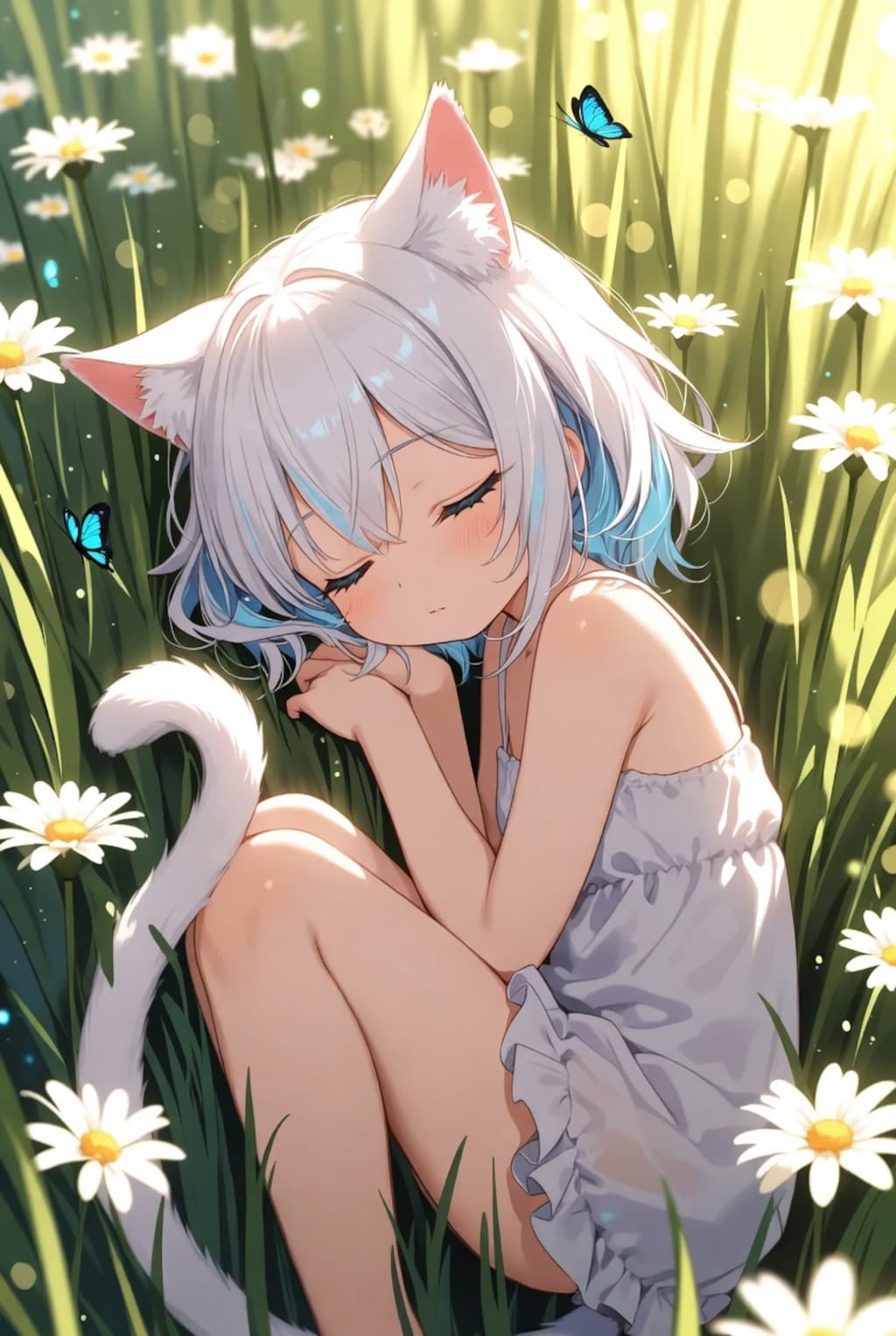 すやすや白猫ちゃん