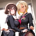ギャルと地味子の秘密の放課後♡スカたく百合 5枚目
