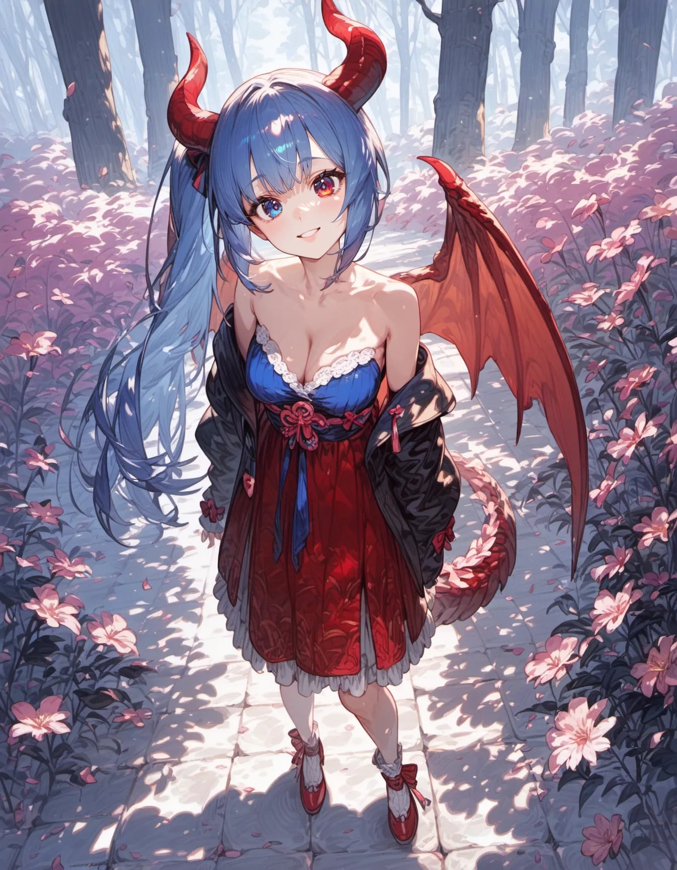 The Devil Girl Among Pink Blossoms