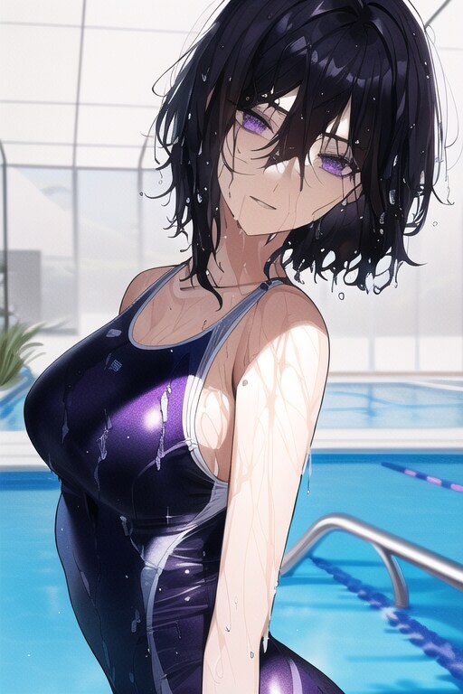 競泳水着お姉様　プール