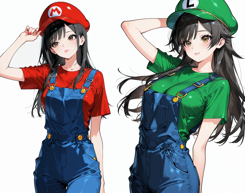 最強の双子のコスプレをする双子ギャル