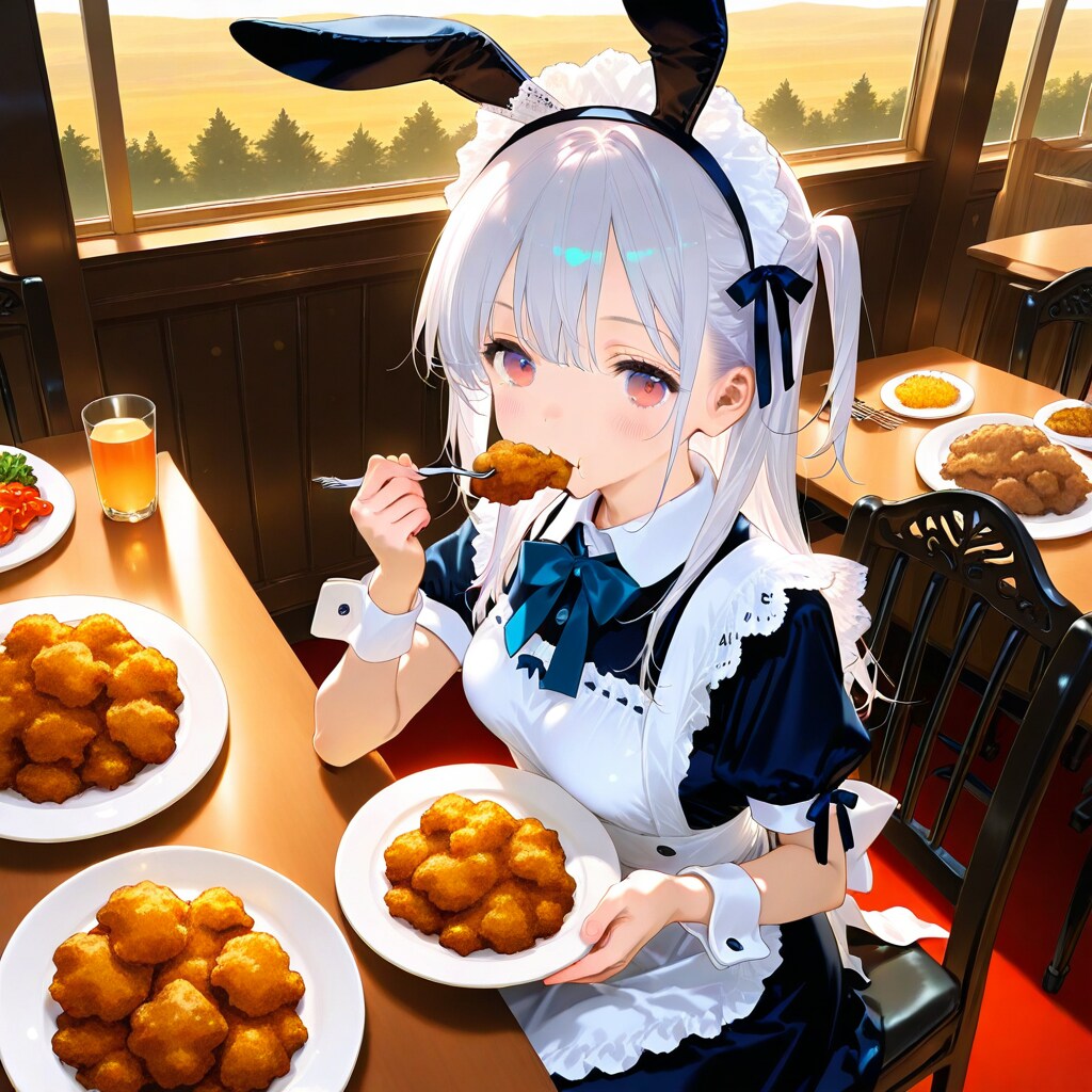 うさ耳メイドとから揚げ…かなw？