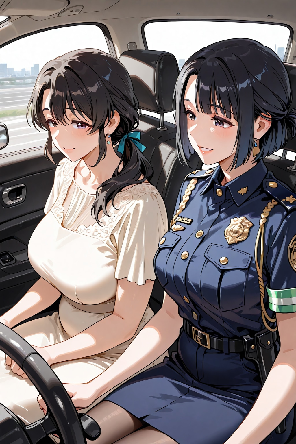 髪型が反対になるのなんで？　婦人警官と女性