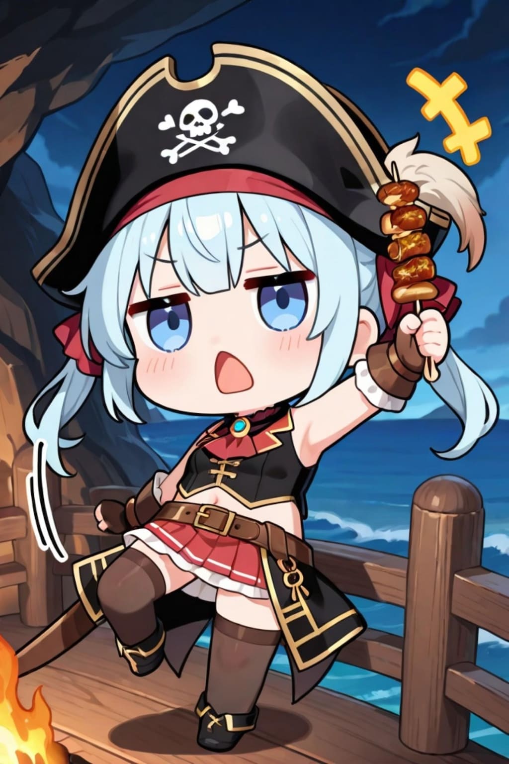海賊の青髪ちゃん