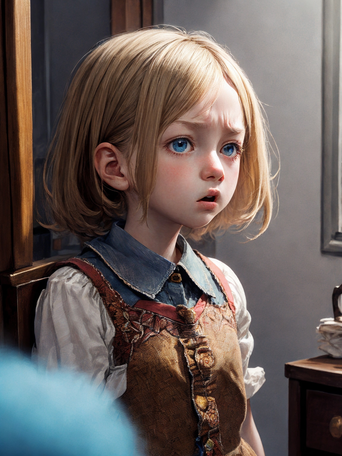 怒る少女