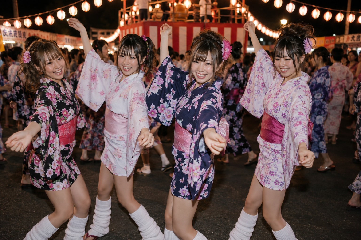 JKの盆踊り大会 | の人気AIイラスト・グラビア