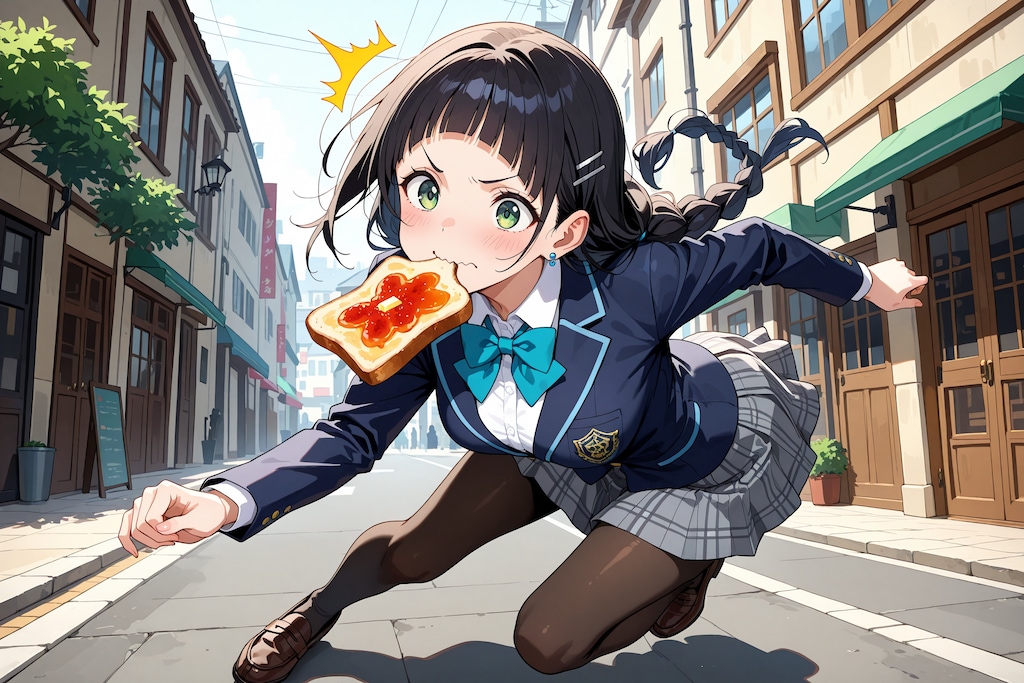 トーストランニングするこよみちゃん