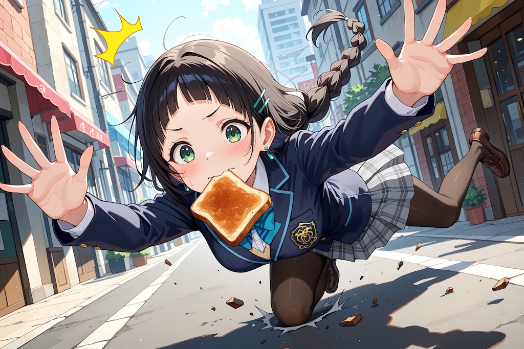 トーストランニングするこよみちゃん