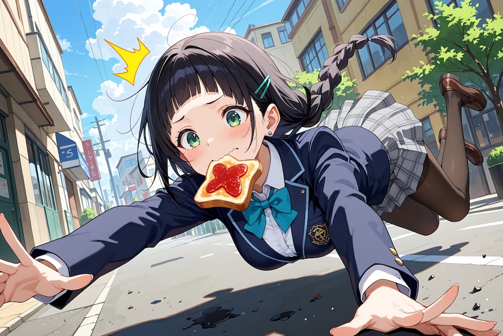 トーストランニングするこよみちゃん