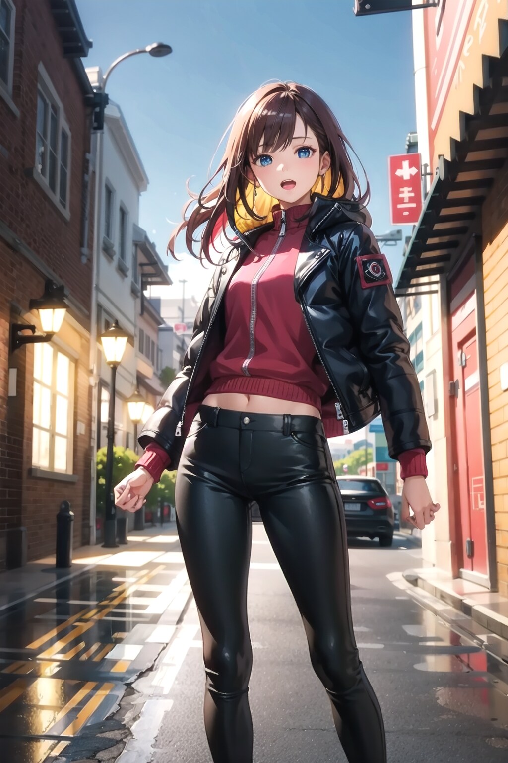 black skinny pants