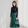 黒と緑のシンプルコーデ beauty-381 2枚目