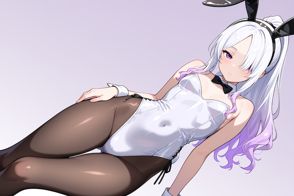 メカクレ薄紫髪ちゃん59『ポーズ指定なし』