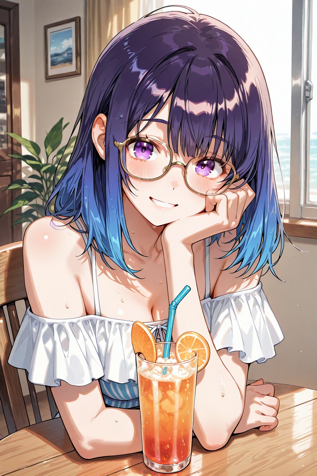 メガネ美少女