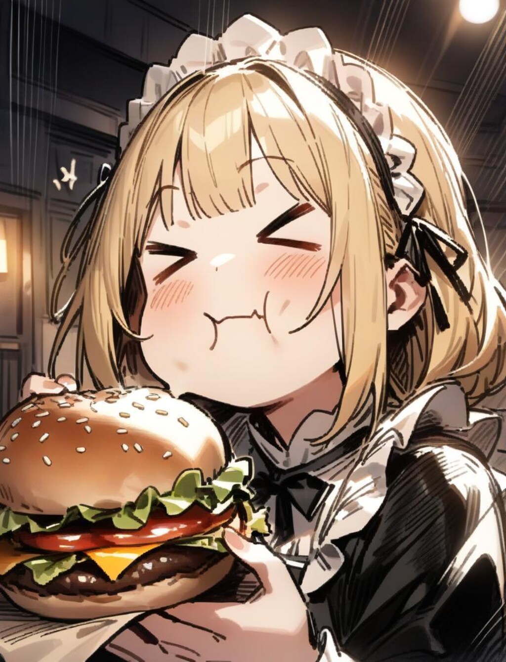 🍔おバーガーもぐもぐメイドちゃんで癒しを自給自足🍔