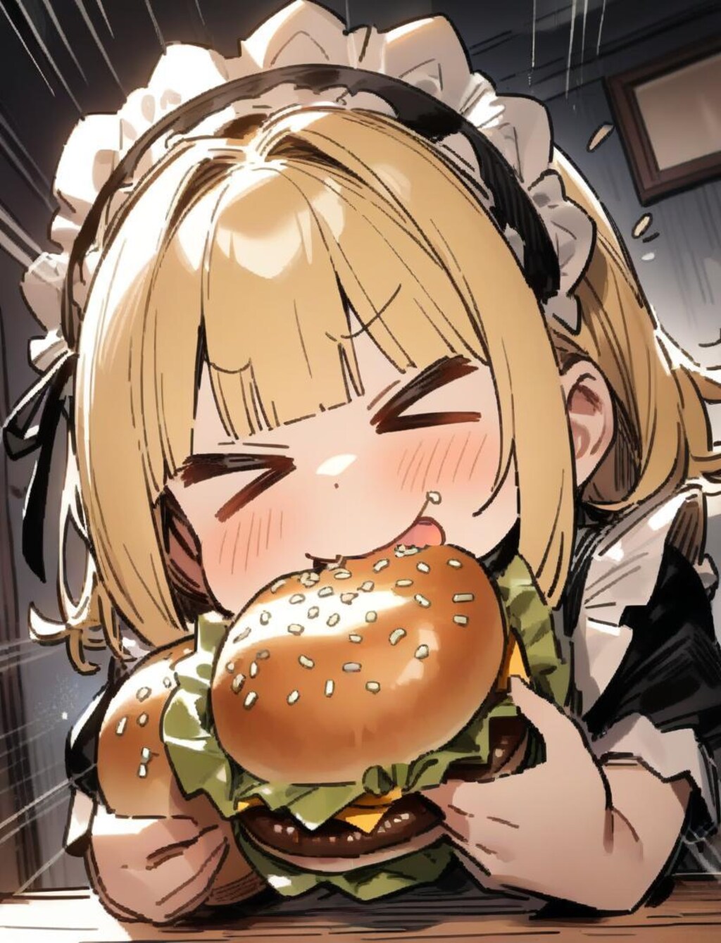 🍔おバーガーもぐもぐメイドちゃんで癒しを自給自足🍔