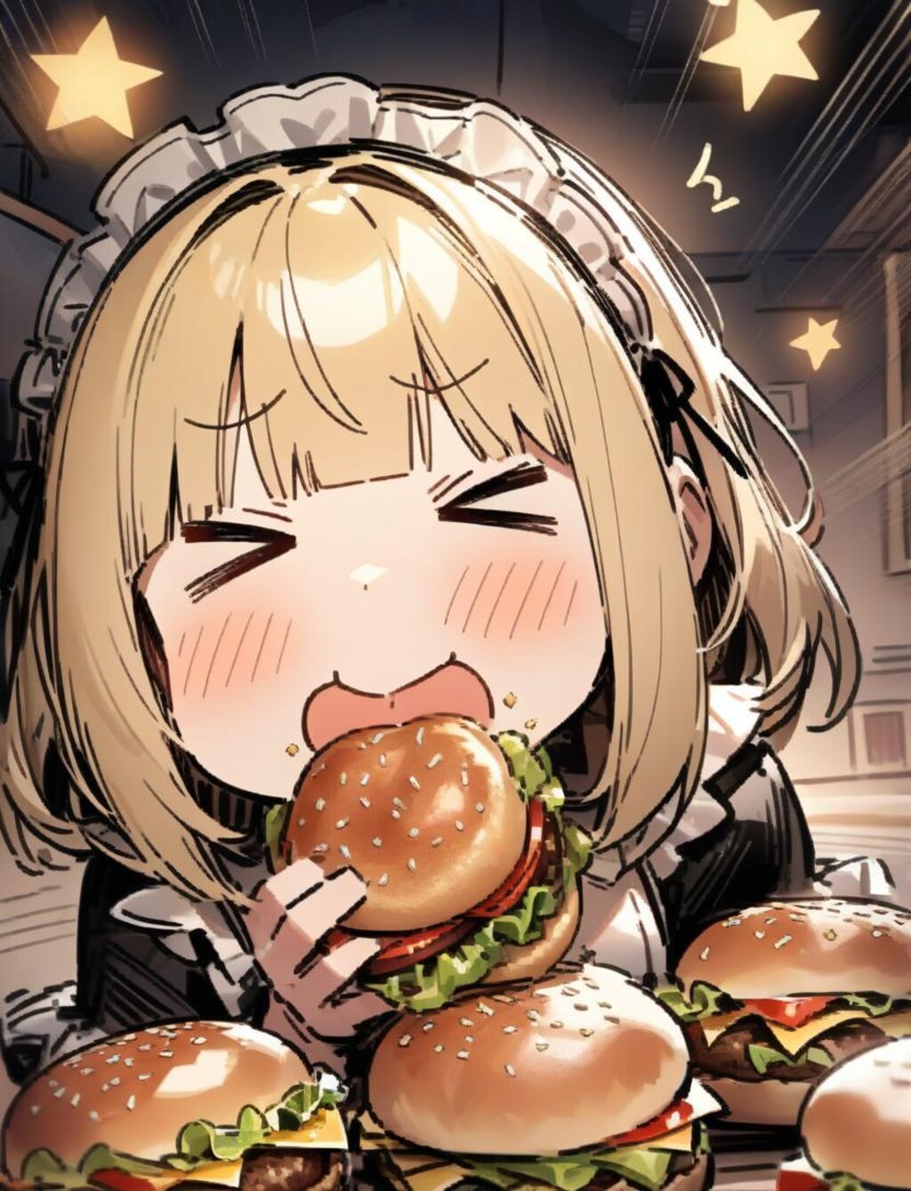 🍔おバーガーもぐもぐメイドちゃんで癒しを自給自足🍔