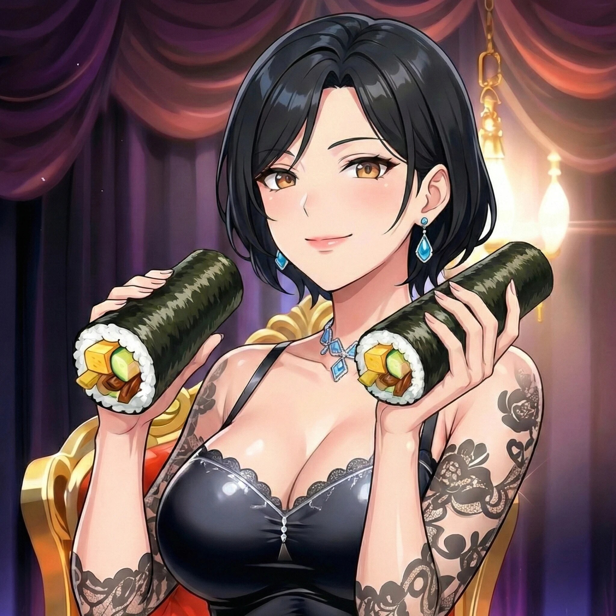 閑話：Ｗ恵方巻（黒の女王）動画あるよ