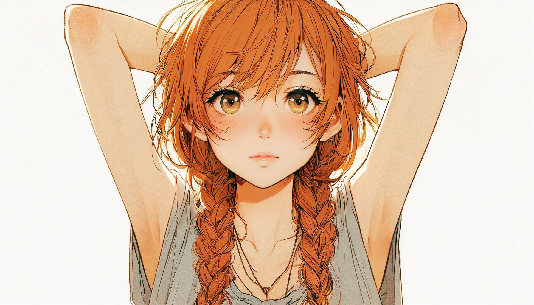お手々隠して脇見せる (ハルちゃん18)