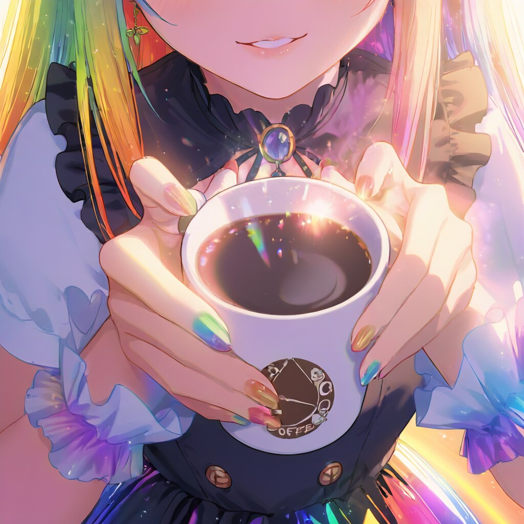 虹？えっ？ネイルレインボー！